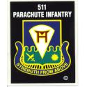 Army 511th Parachute Infantry Airborne Decal