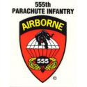 Army 555th Parachute Infantry (Triple Nickles) Airborne Decal