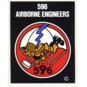 Army 596th Parachute Engineers Airborne Decal
