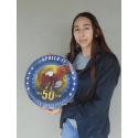NASA Apollo 11 50th Anniversary Starfield Metal Sign 14" Round 