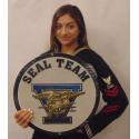 US NAVY SEAL TEAM Five (5) all metal Sign 16" Round.