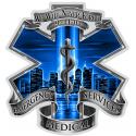 911 EMS BLUE SKIES WE WILL NEVER FORGET DECAL