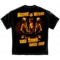 HOME IS WHERE YOU HANG YOUR HAT T-SHIRT