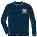 Firefighter Fire Rescue, Forged Without Fear, blue long-sleeve T-Shirt FRONT