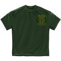 Firefighter Fire Rescue, Irish Heritage, green short-sleeve T-Shirt FRONT