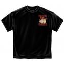 Firefighter Fire Rescue, Volunteer Firefighter, black short sleeve T-Shirt FRONT