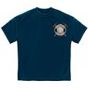 Firefighters Fire Rescue Forged Without Fear blue short sleeveT-Shirt FRONT