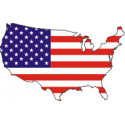 Flag - US Map  Decal