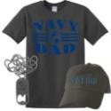US Navy Dad Navy Dad with Globe Logo Blue Imprint Gift Pack.
