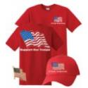 Patriotic and Veteran Proud American / Support Our Troops Gift Pack, Includes T-