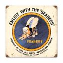 Sea Bees Metal Sign 