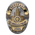 Los Angeles (Sergeant) Department Officer's Badge all Metal Sign with your badge