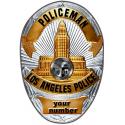 Los Angeles (Policeman) Department Officer's Badge all Metal Sign with your badg