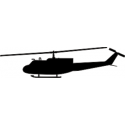 UH-1 Iroquois Huey Silhouette  Helicopter Decal     