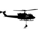 UH-1 Iroquois Huey Silhouette 2 Helicopter Decal      