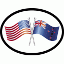 US-New Zealand Friendship Oval Decal