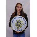 US ARMY MILITARY INTELLIGENCE All Metal Sign 14" Round