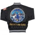 Police Officer Direct Embroidered and Patch Satin Jacket