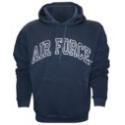 Air Force Embroidered Applique on Blue Fleece Pullover Hoodie