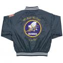 Seabee Direct Embroidered and Patch Satin Jacket