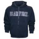 Air Force Embroidered Applique on Blue Fleece Zip Up Hoodie
