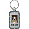 US Army Star Mom Metal Key Chain