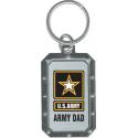 US Army Star Dad Metal Key Chain