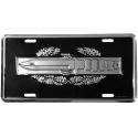 Army License Plate Combat Action Badge 