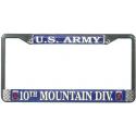 US Army 10th Mountain Division License Plate Frame 