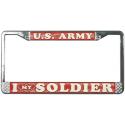 US Army I (Heart) My Soldier License Plate Frame 