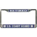 US Coast Guard Retired License Plate Frame 