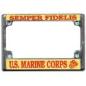 US Marine Corps Semper Fidelis Motorcycle License Plate Frame