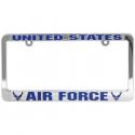 United States Air Force Metalized Plastic License Plate Frame