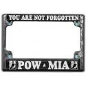 POW MIA You Are Not Forgotten Motorcycle License Plate Frame