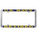 UNITED STATES NAVY RETIRED THIN RIM LICENSE PLATE FRAME