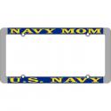 Navy Mom Thin Rim License Plate Frame 