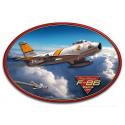 3-D F-86 SABER JET 20X12 All Metal Sign