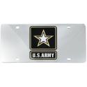  ARMY STAR US ARMY MIRRORED INLAID PLASTIC LICENSE PLATE