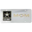 ARMY STAR US ARMY MOM MIRRORED INLAID PLASTIC LICENSE PLATE
