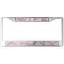 AIR FORCE WIFE MIRRORED INLAID PLASTIC LICENSE PLATE FRAME