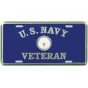 US Navy Veteran License Plate  