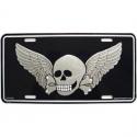 Skull Wings License Plate