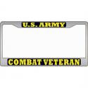 Army Combat Veteran Auto License Plate Frame