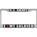Army I Heart My Soldier Auto License Plate Frame
