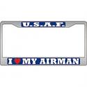 Air Force I Heart My Airman Auto License Plate Frame