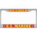 Marine Retired Auto License Plate Frame