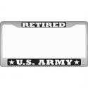 Army Retired Auto License Plate Frame