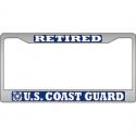 Coast Guard Retired Auto License Plate Frame