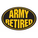 ARMY RETIRED OVAL MAGNET