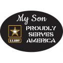 MY SON PROUDLY SERVES OVAL MAGNET